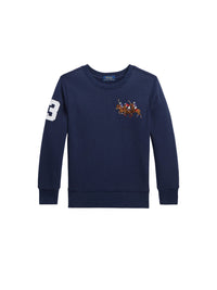 Triple pony fleece sweatshirt - Newport Navy