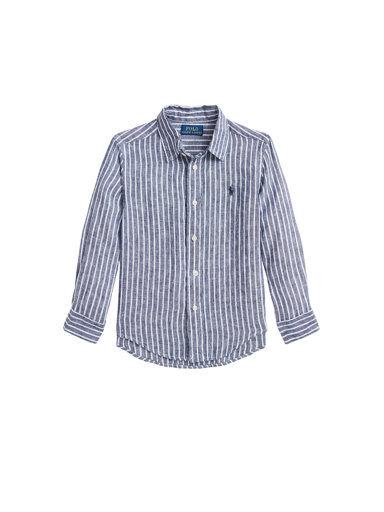 Chemise rayée en lin - Newport Navy & White