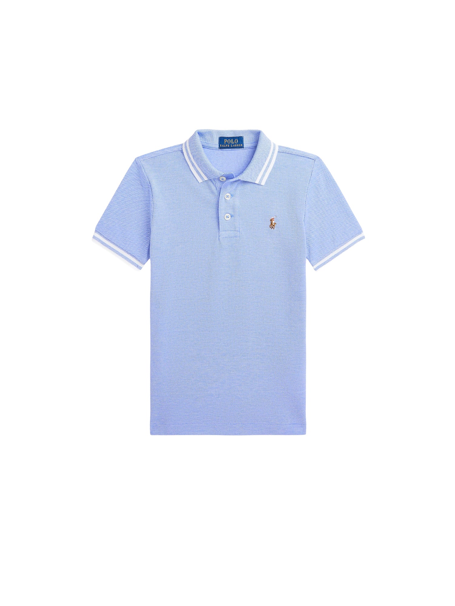 Polo en piqué oxford - Harbor Island Blue & White