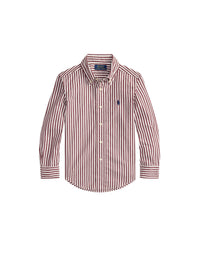 Chemise rayée en popeline de coton - Classic, Wine & White