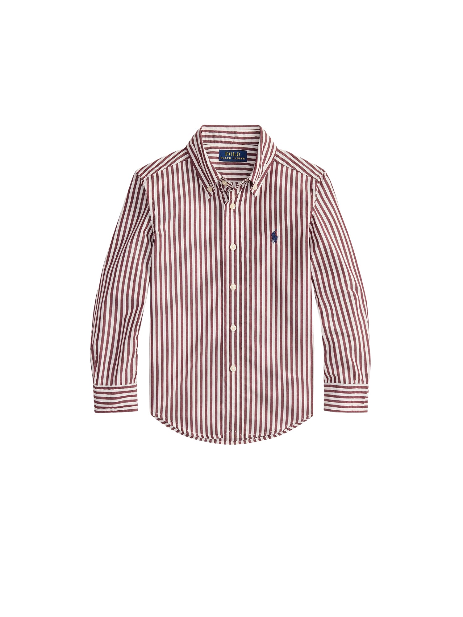 Chemise rayée en popeline de coton - Classic, Wine & White