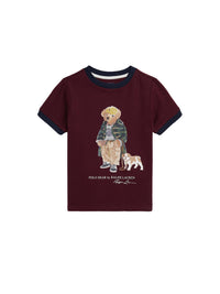T-shirt Polo Bear contrasté en coton - Bear Classic Wine With Nevis