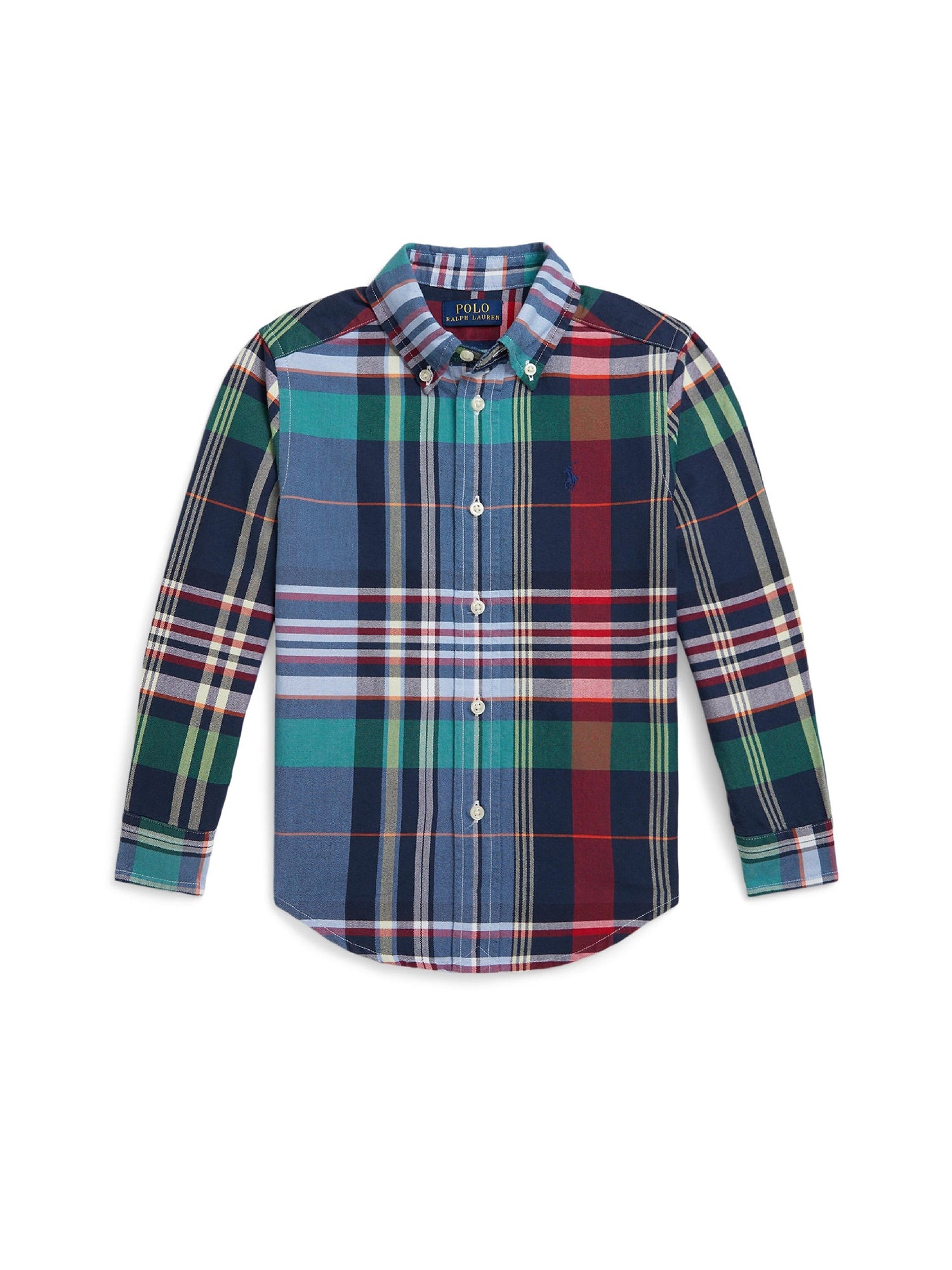 Chemise écossaise en coton oxford - Blue Red & Multicolore