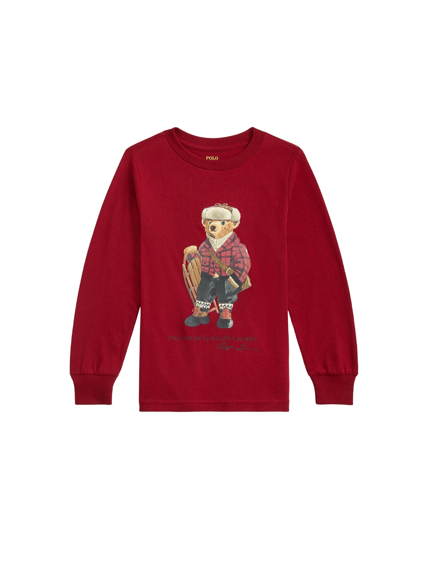 T-shirt Polo Bear à manches longues - Bear Holiday Red