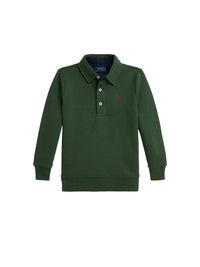 Tartan polo neck sweatshirt - Bottle Green