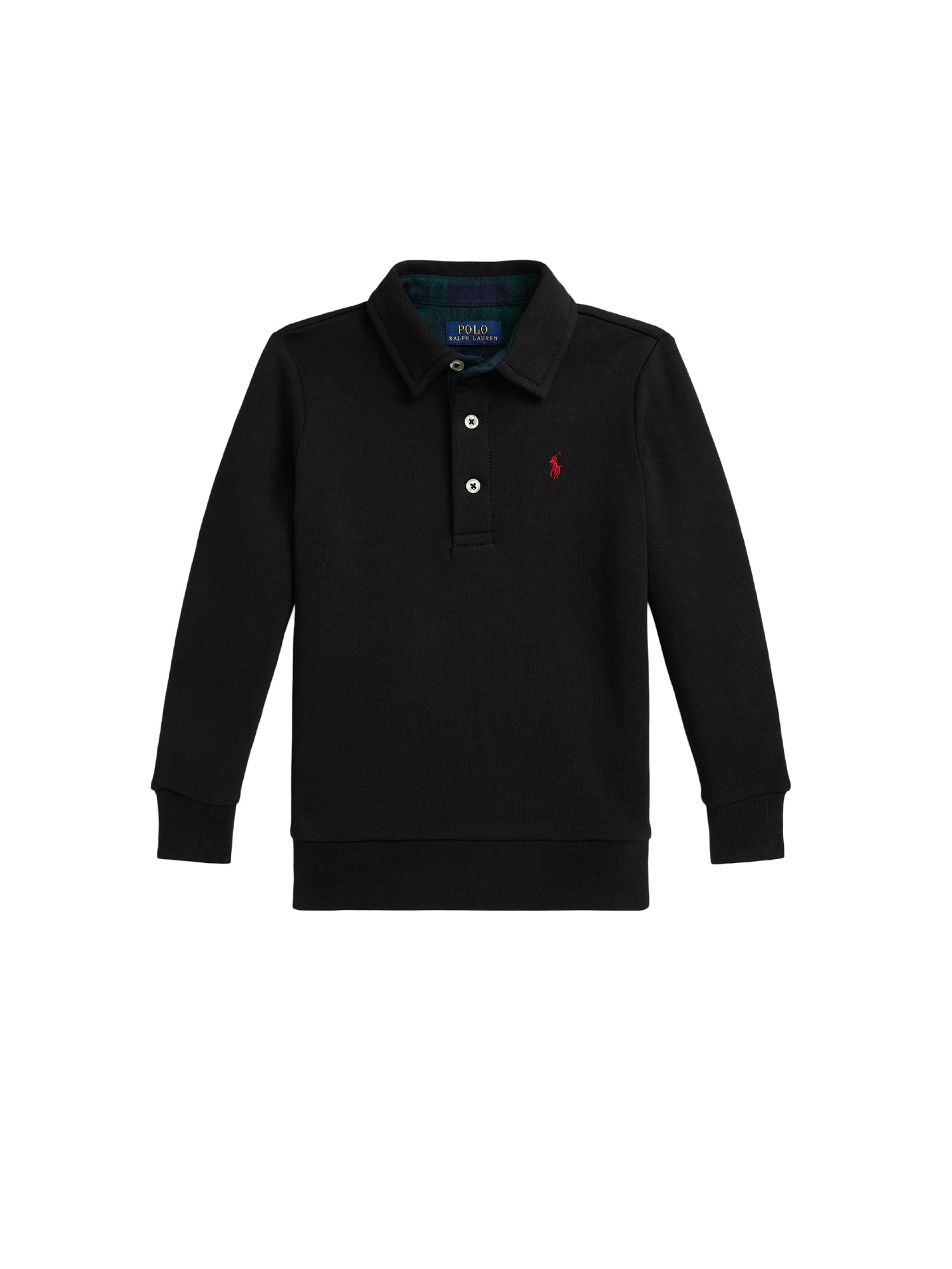 Tartan polo neck sweatshirt - Polo Black