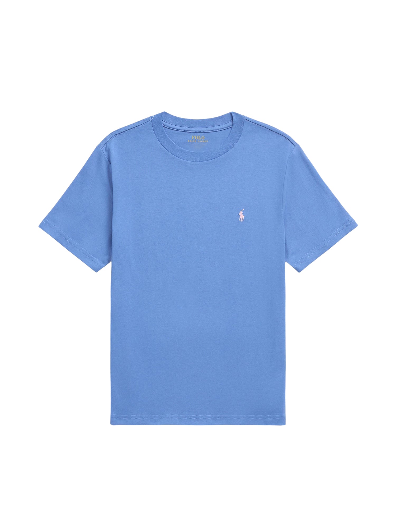 T-shirt col rond en jersey de coton - New England Blue Pink