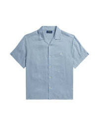 Chemise safari en lin - Vessel Blue