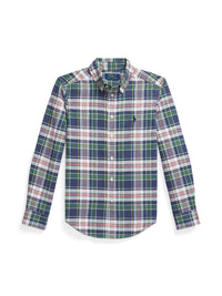 Chemise en coton madras - Blue, Green & Multicolore