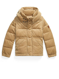 Doudoune convertible en velours côtelé - Vintage Khaki