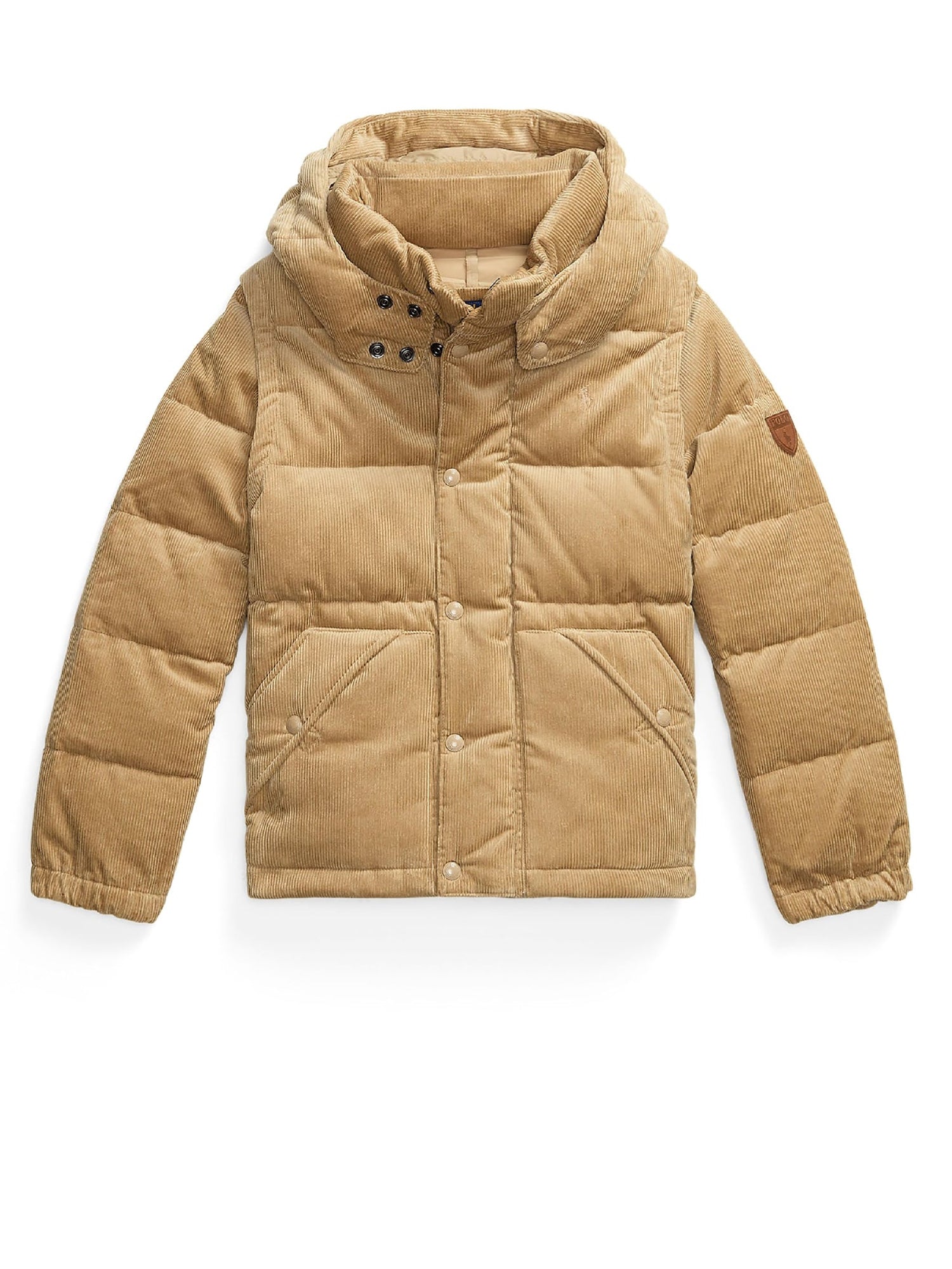 Doudoune convertible en velours côtelé - Vintage Khaki