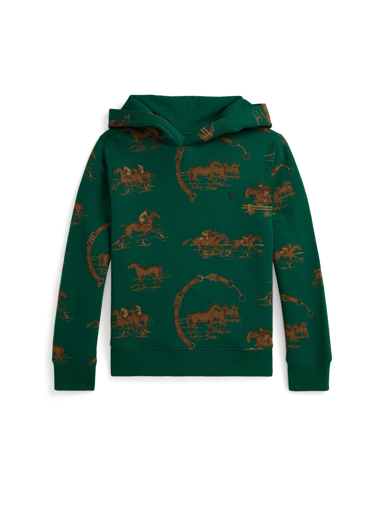 Sweat à capuche motif équestre - Equestrian Ring Green
