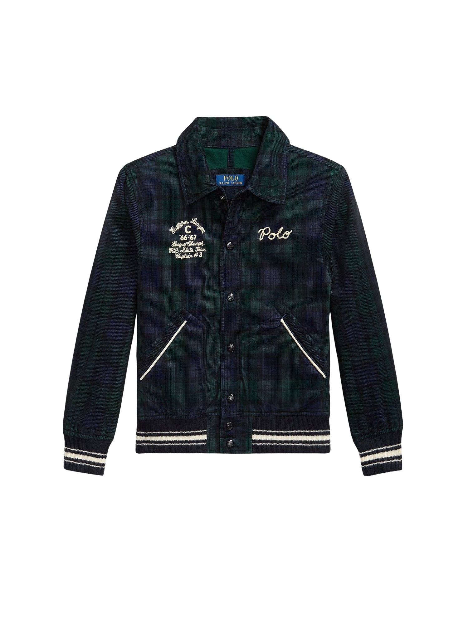 Corduroy tartan jacket - Navy, Pine & Multicolour