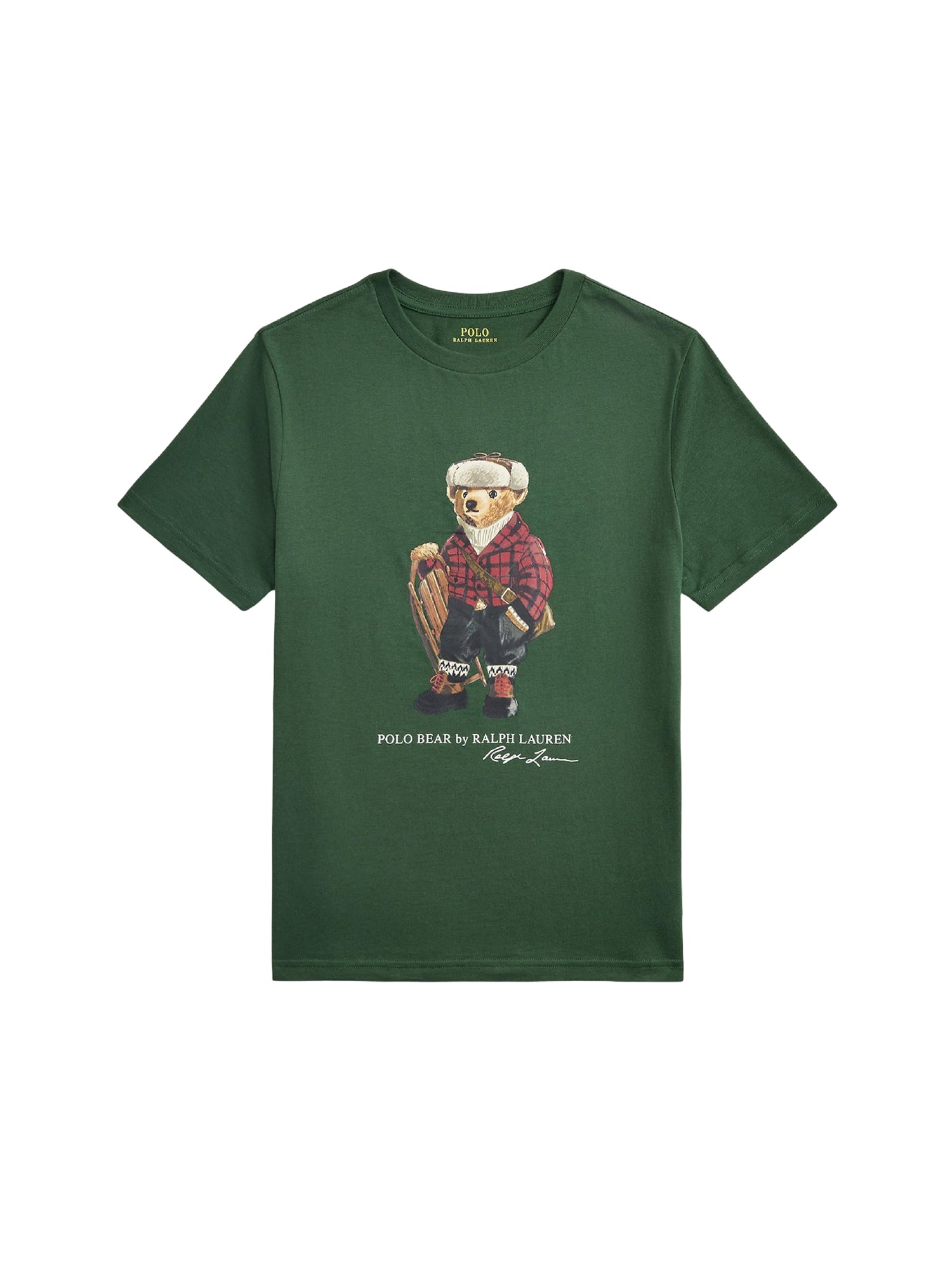 T-shirt Polo Bear en jersey de coton - Bear Bottle Green