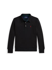 Sweat col polo à motif écossais - Polo Black