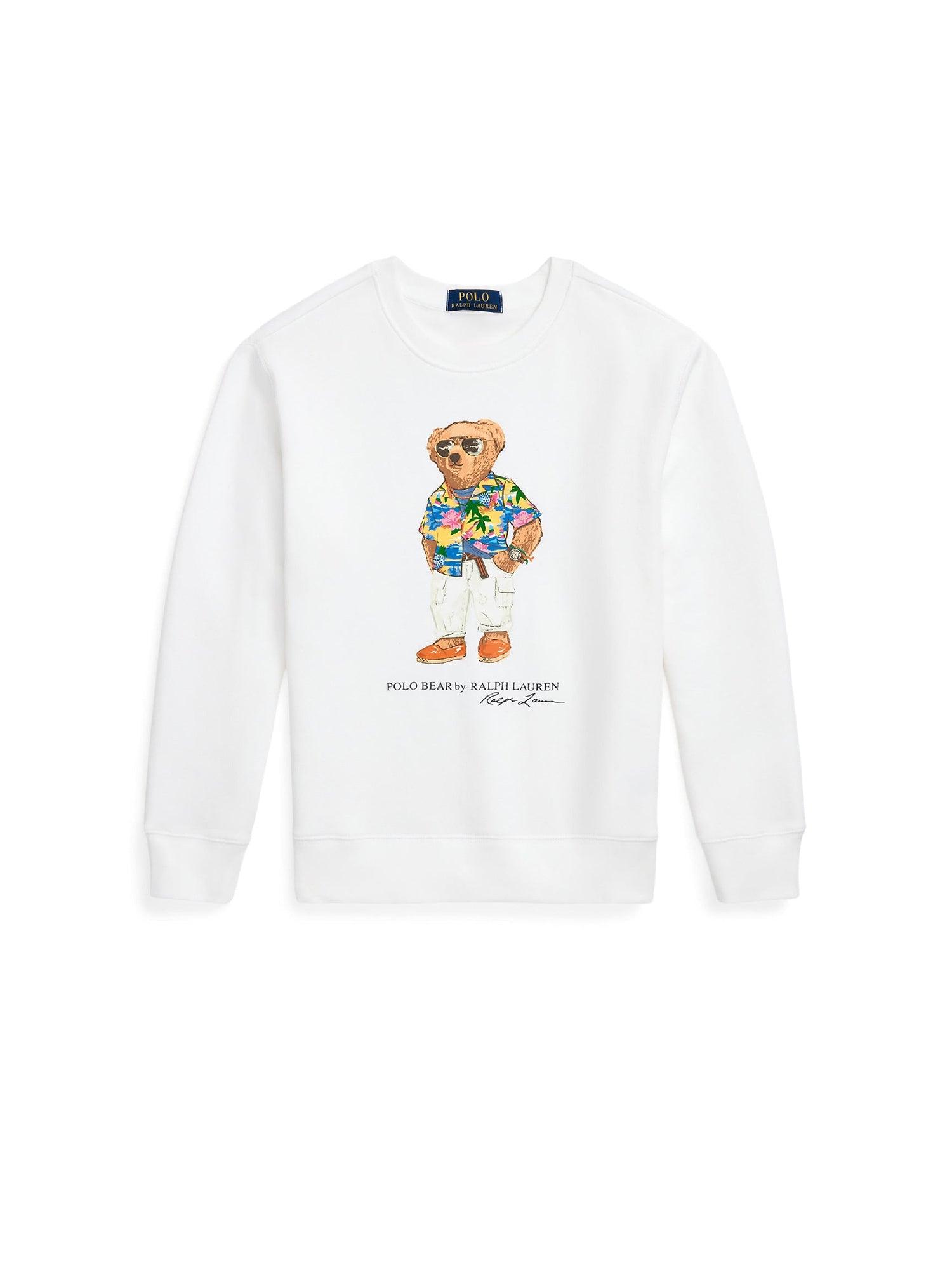 Bear fleece polo shirt - Bear White