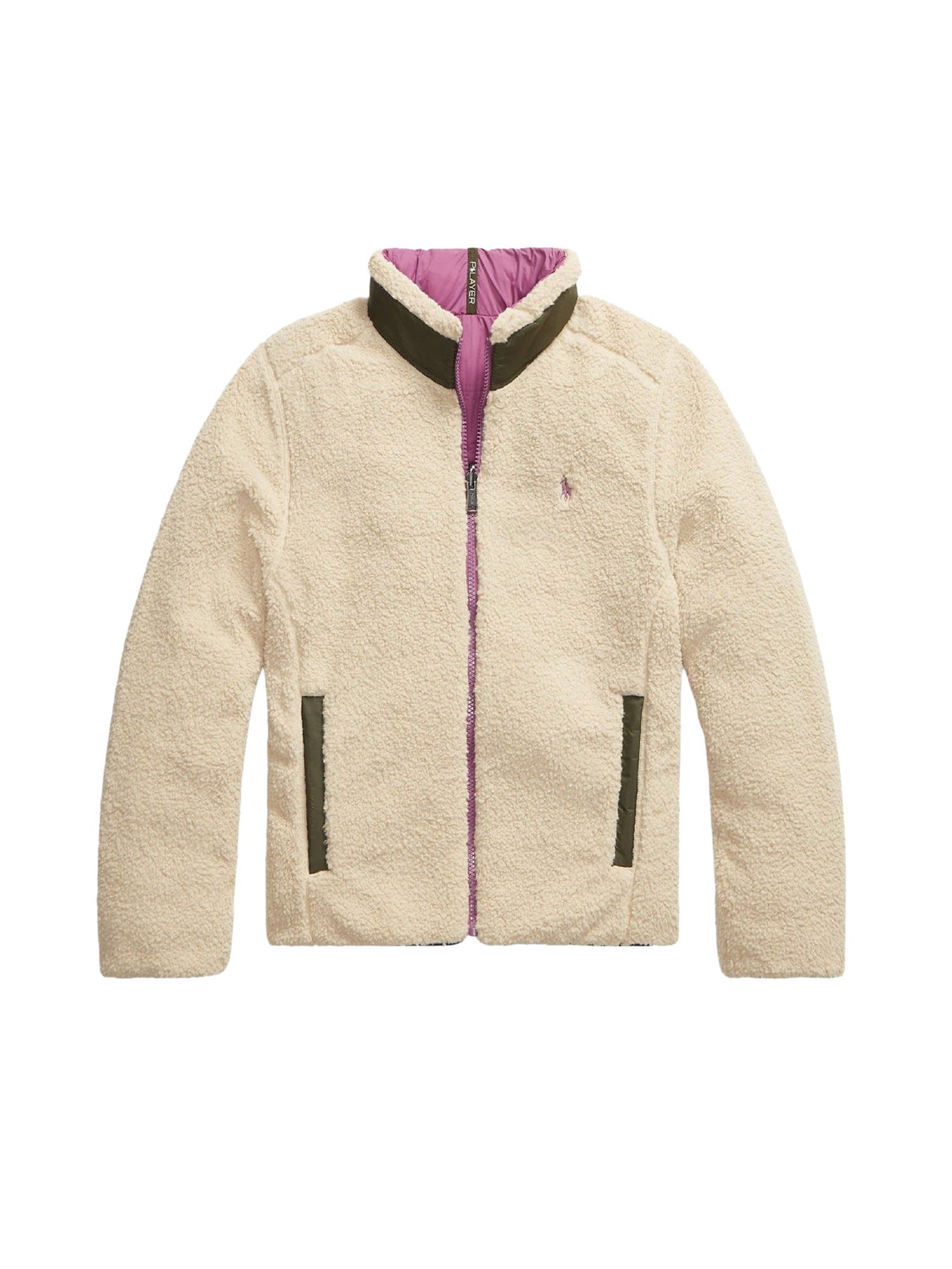 Veste réversible P-Layer 2 col cheminée - Spring Beige & Tea Rose