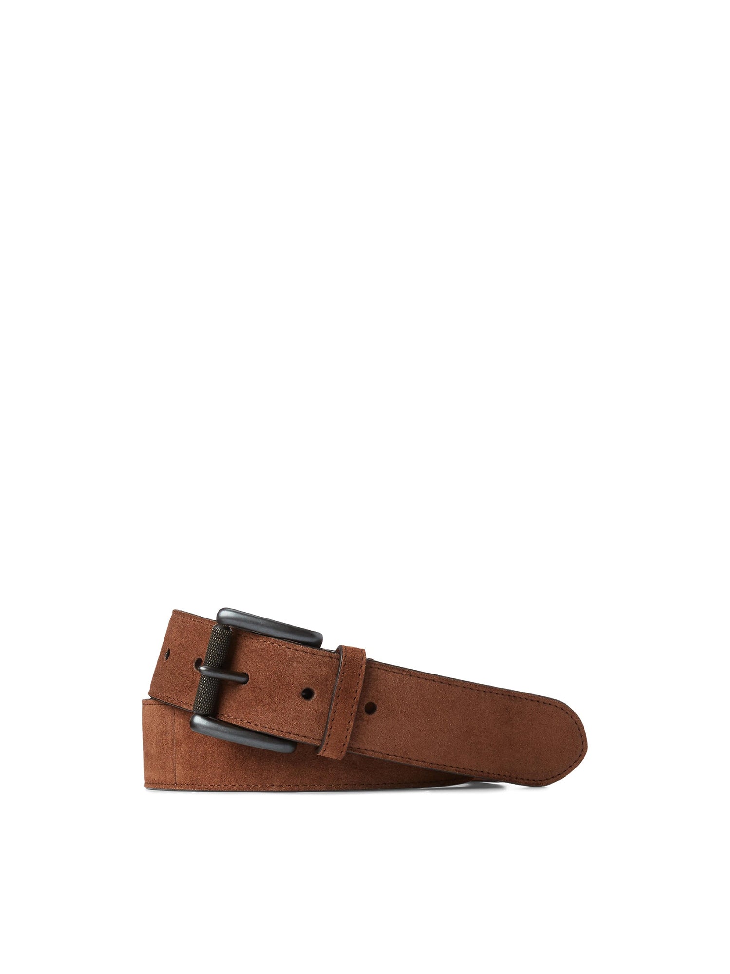 Ceinture avec boucle en daim - Chestnut Brown
