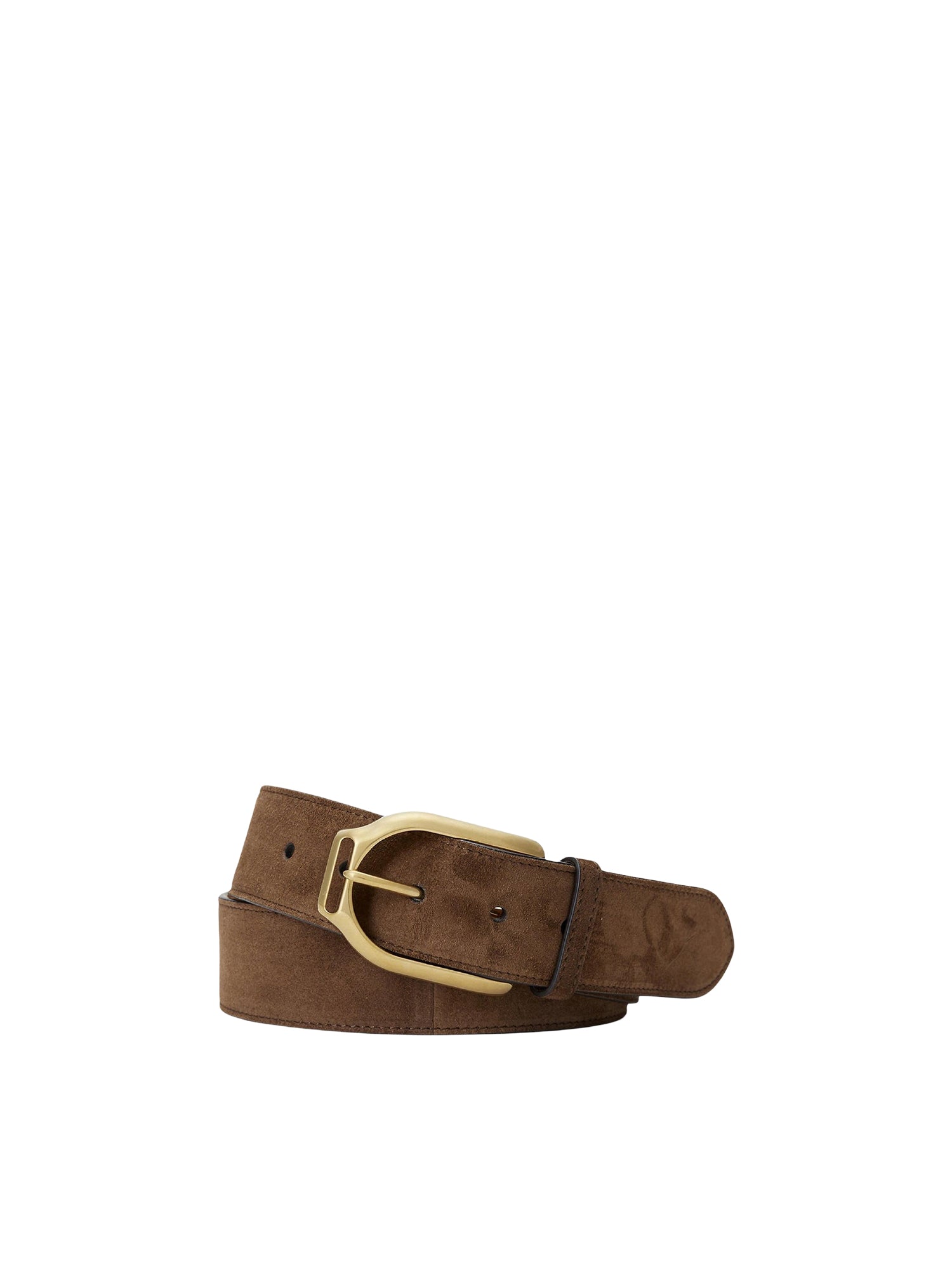 Ceinture Welington en cuir velours - Chestnut