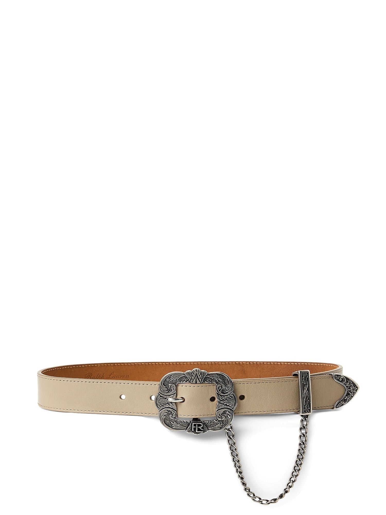 Ceinture à boucle et chaîne en cuir - Mineral