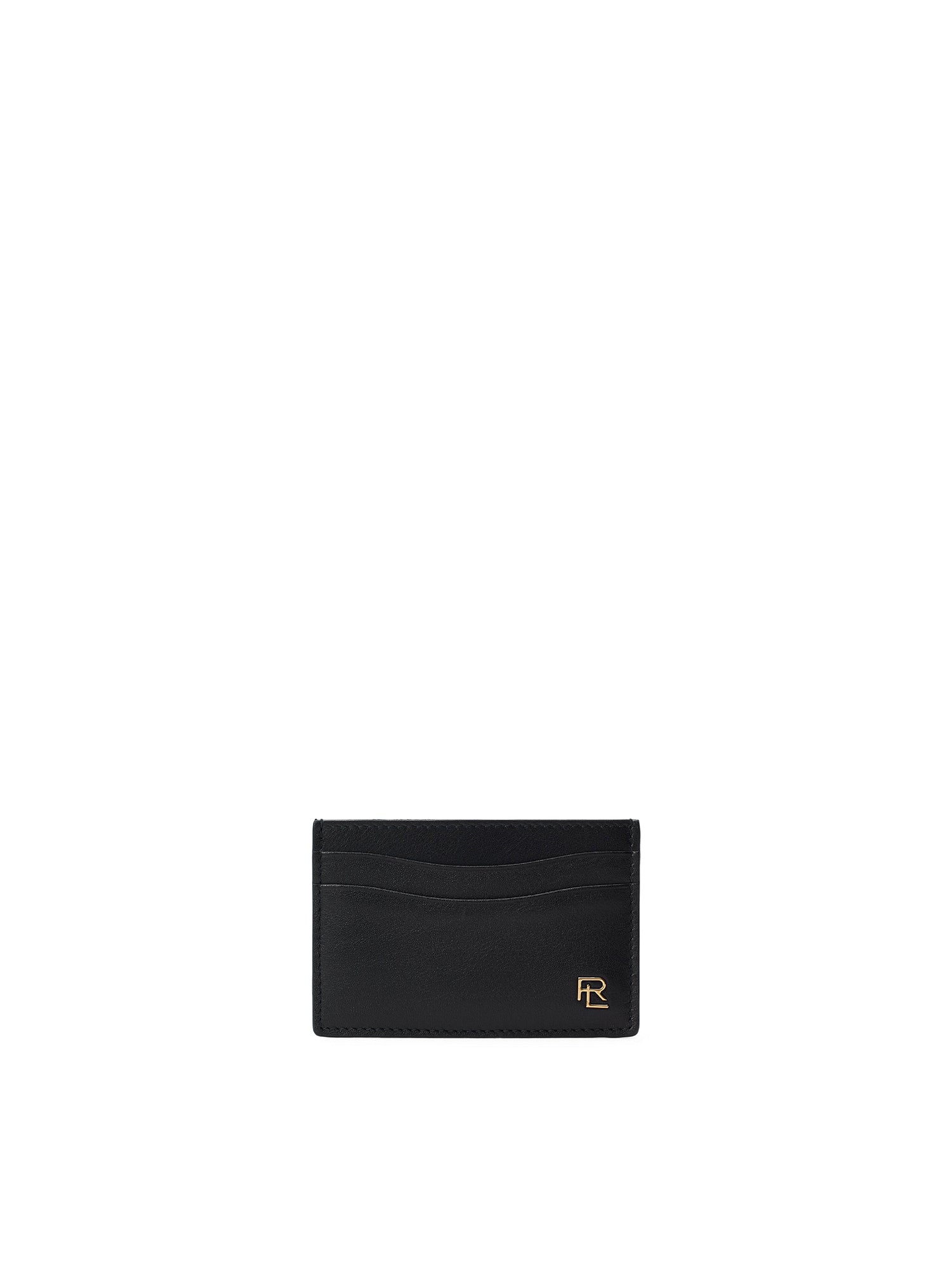 Porte-cartes monogramme en cuir - Black