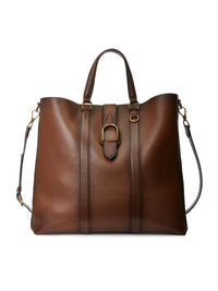 Cabas Welington en cuir tanné - Dark Brown & Chestnut