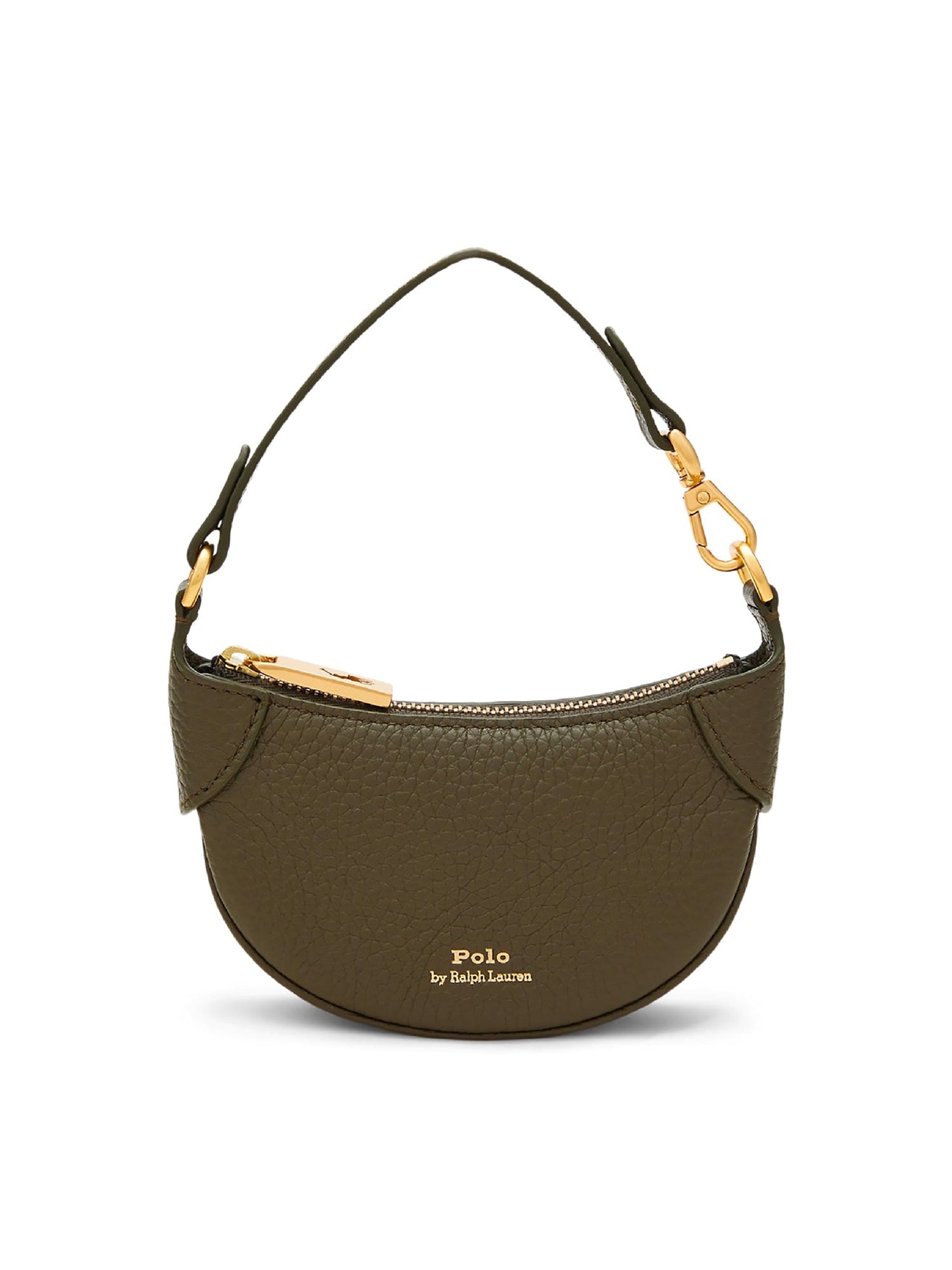 Polo ID cardholder in grained leather - Hunting Olive