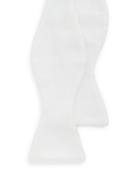 Noeud papillon en coton piqué - White
