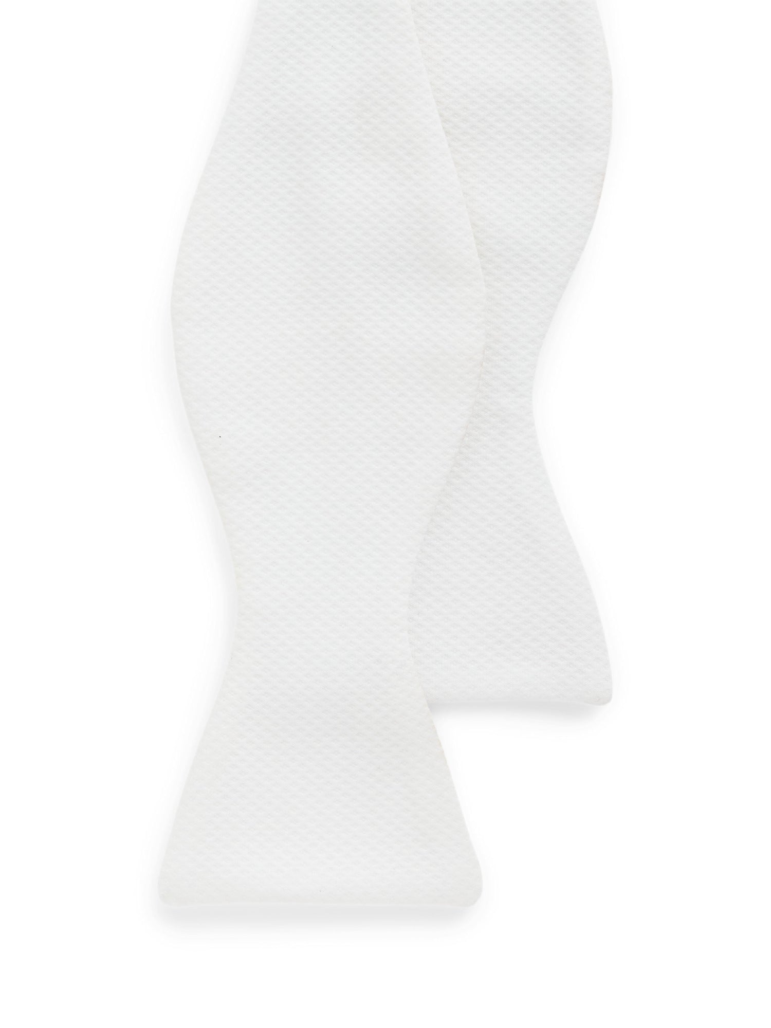 Noeud papillon en coton piqué - White