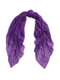 Écharpe en pashmina de cachemire et soie mélangé - Purple