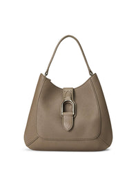 Welington leather mini shoulder bag - Dark Taupe