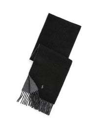 Écharpe réversible en laine - Polo Black & Grey