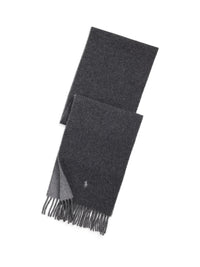 Écharpe réversible en laine - Dark Charcoal Heather & Classic Grey Heather