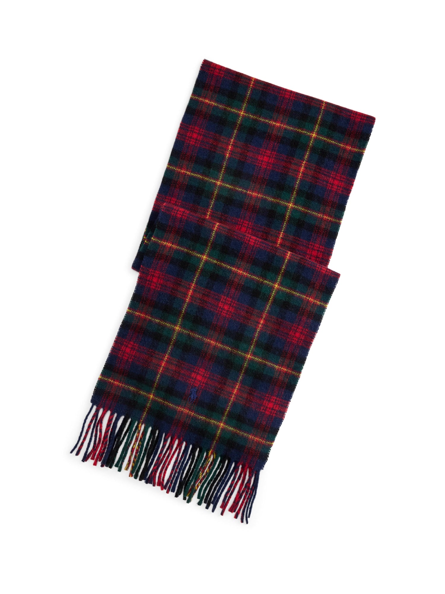 Wool tartan scarf - Red & Multicolour