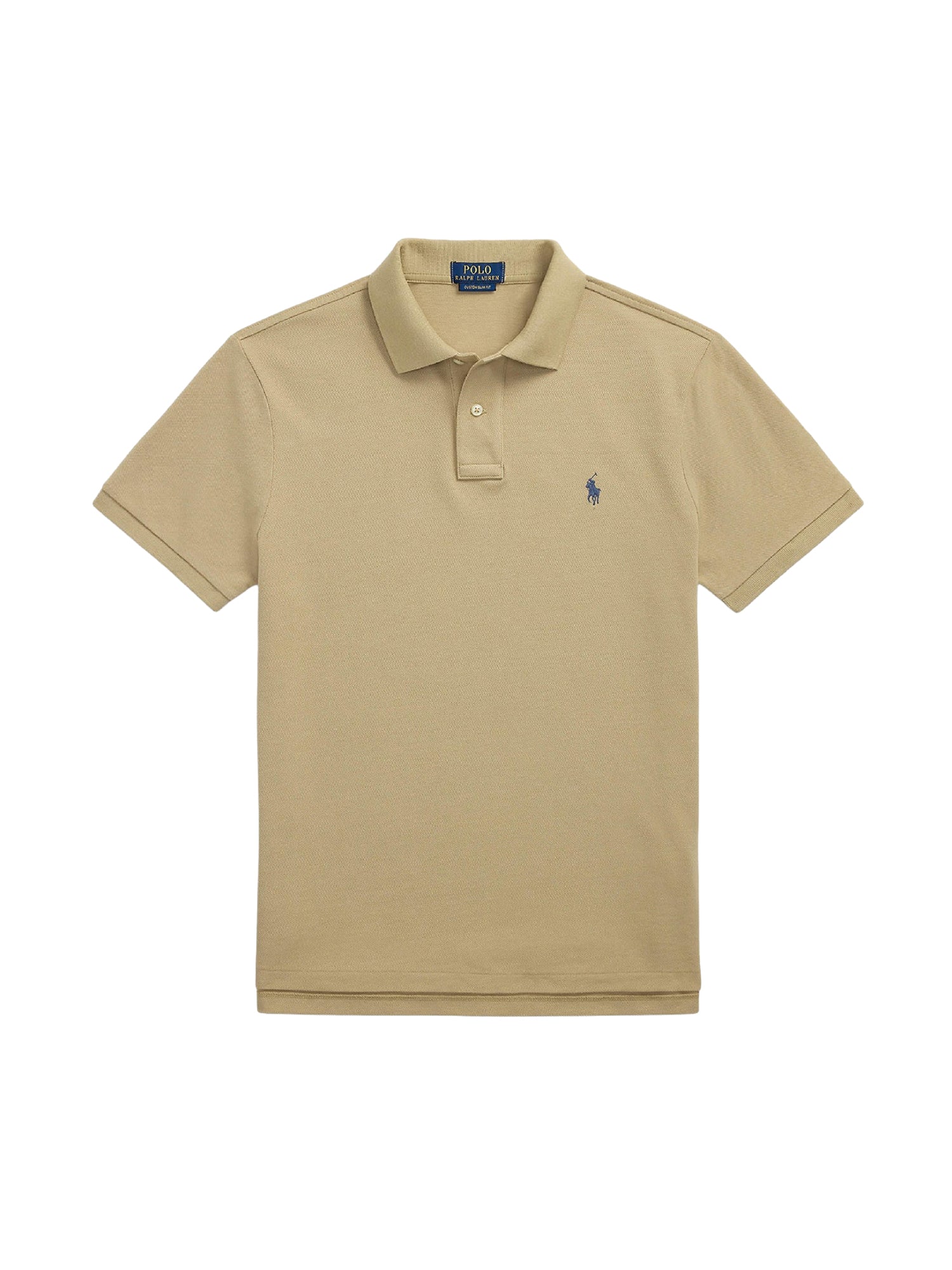 Slim Fit cotton pique polo shirt - Coastal Beige