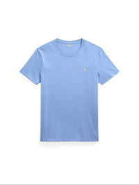 T-shirt col rond jersey Custom Slim Fit - Channel Blue