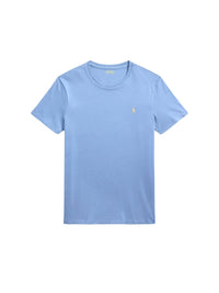 T-shirt col rond jersey Custom Slim Fit - Channel Blue