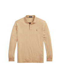 Polo ajusté en coton doux - Classic Camel Heather