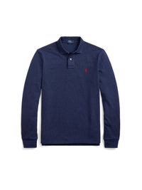 Polo cintré à manches longues piqué - Spring Navy Heather