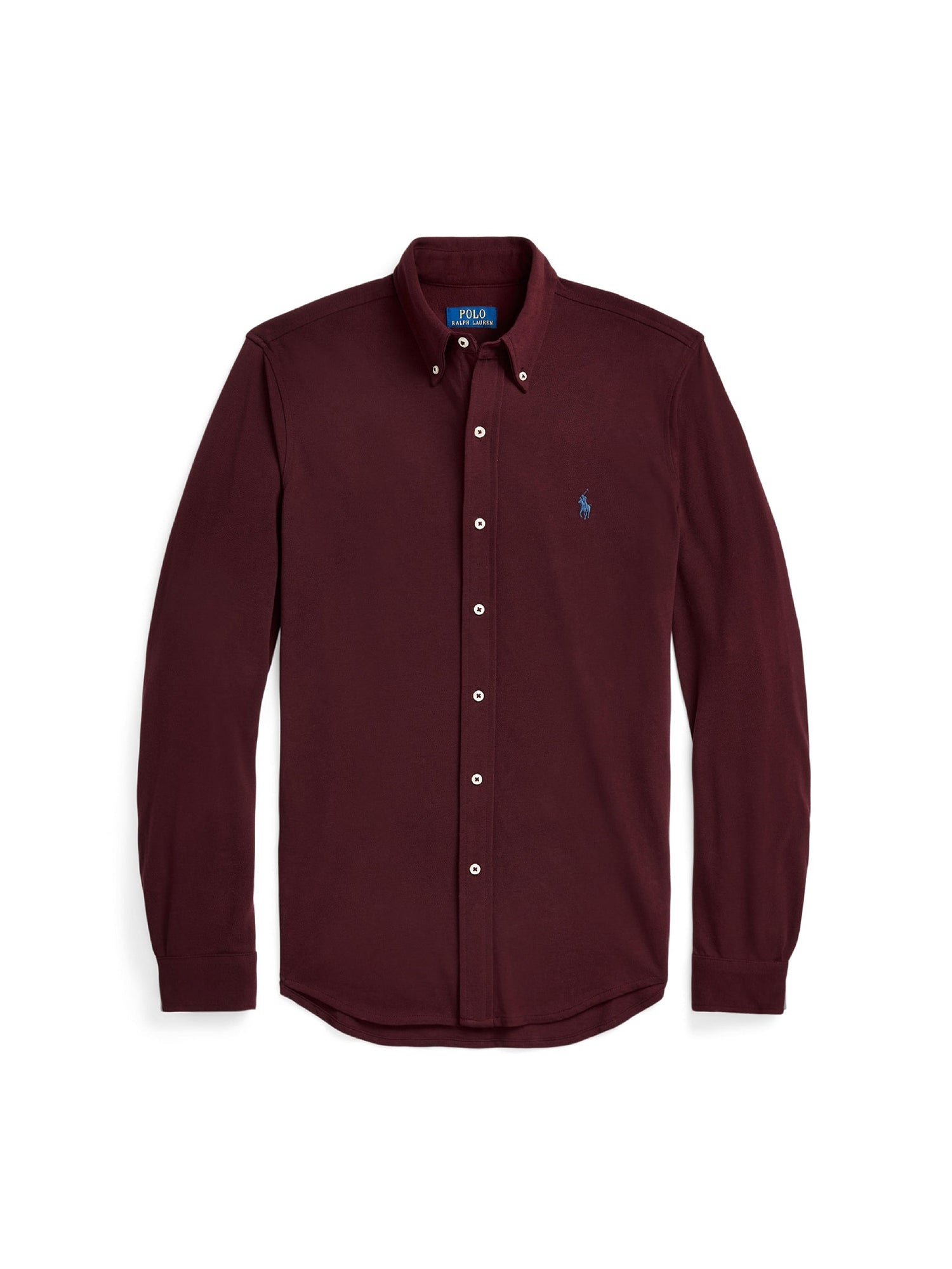 Ultra-lightweight piqué fitted shirt - Harvard Wine