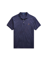 Polo en coton doux coupe ajustée - Spring Navy Heather