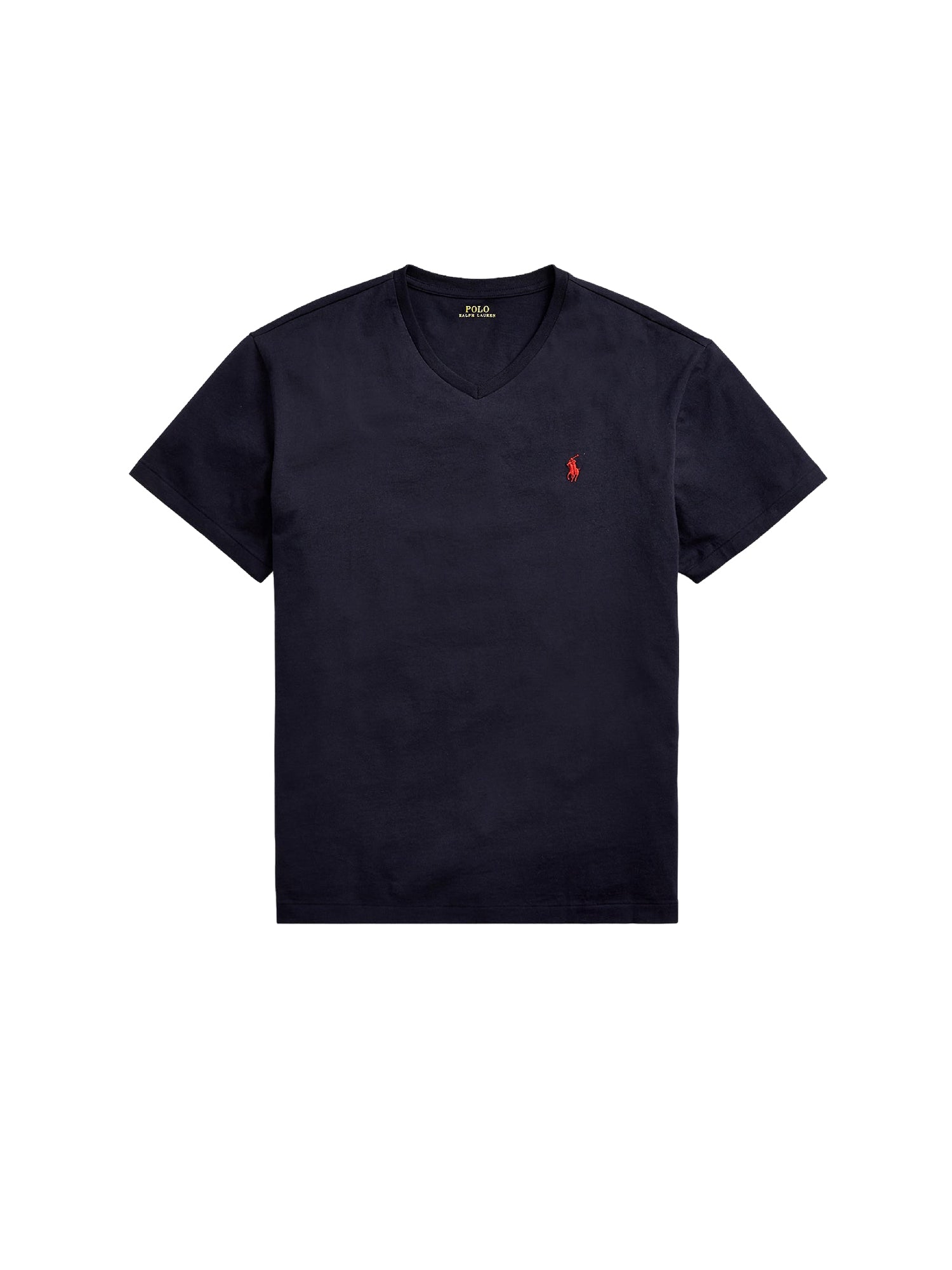 T-shirt classique à col V en jersey - Ink