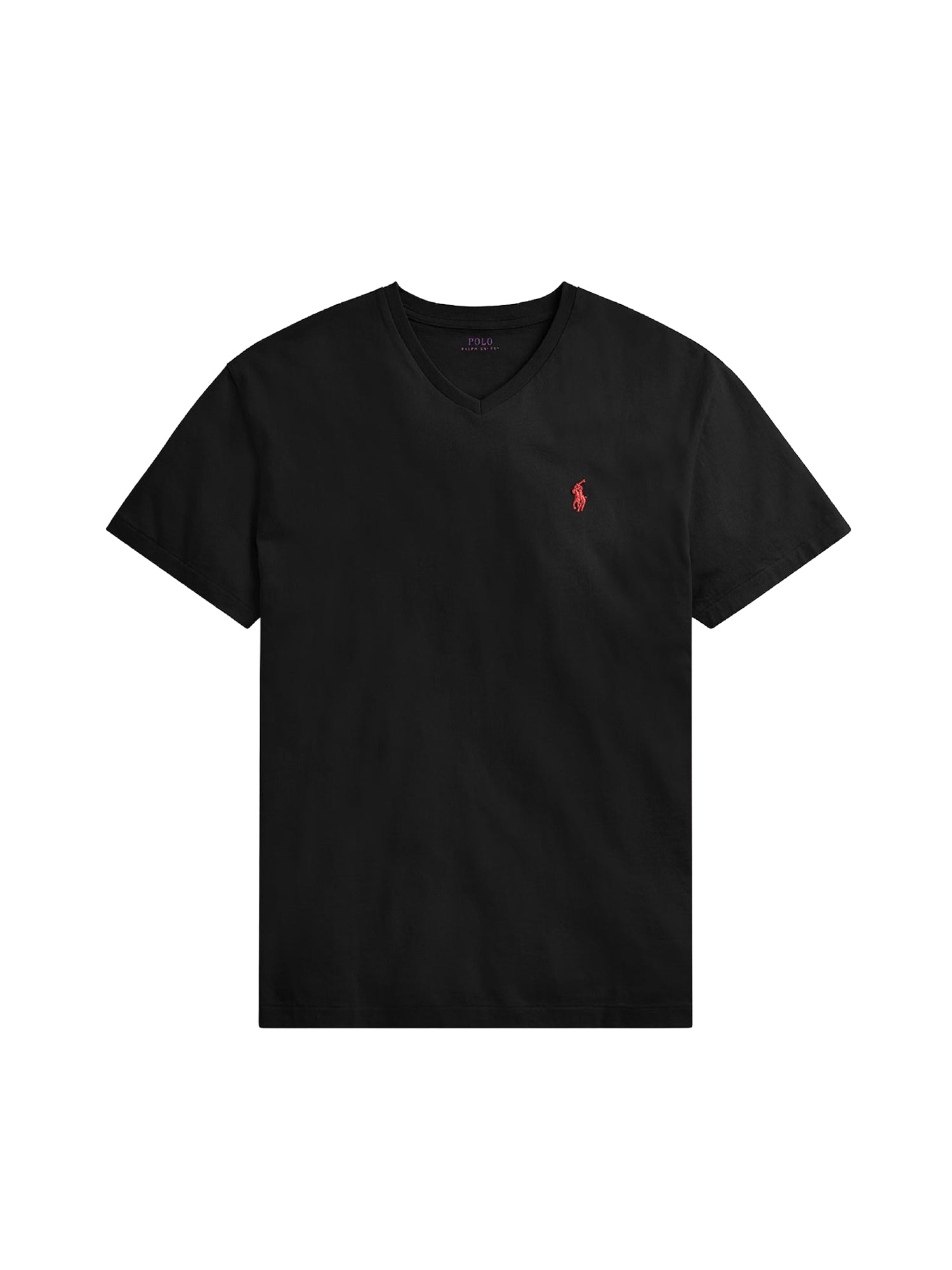 T-shirt classique à col V en jersey - Black