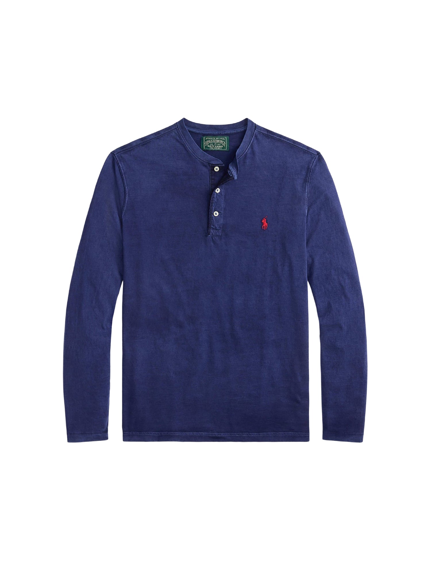 Top col tunisien en jersey flammé - Cruise Navy