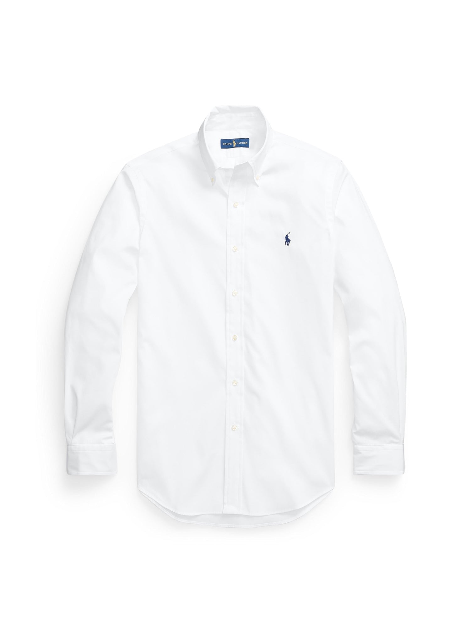 Chemise ajustée popeline de coton gratté - White