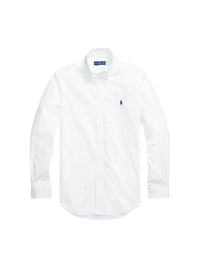 Chemise ajustée popeline de coton gratté - White