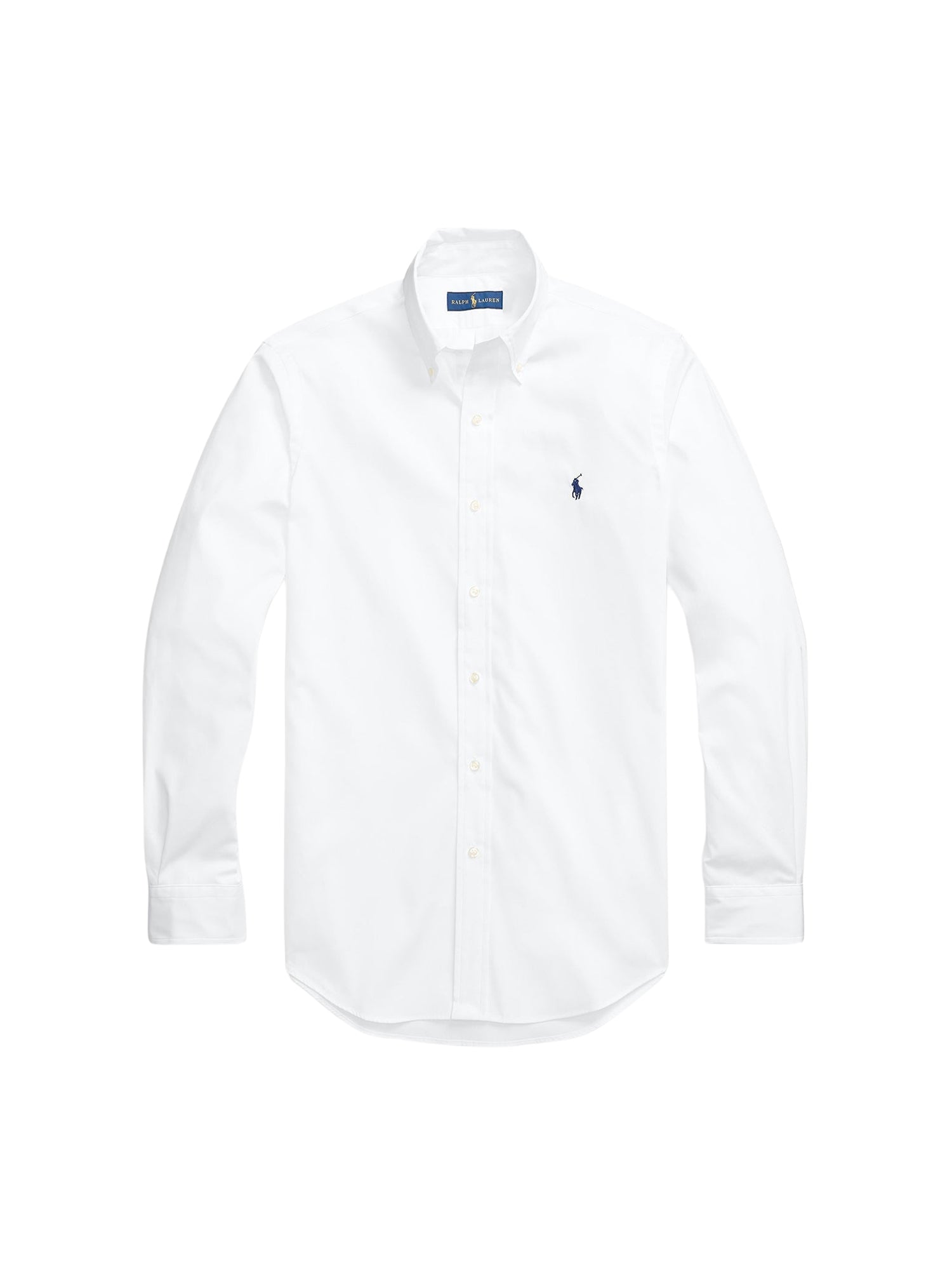 Chemise ajustée popeline de coton gratté - White