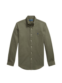 Chemise ajustée en popeline grattée - Ranger Green