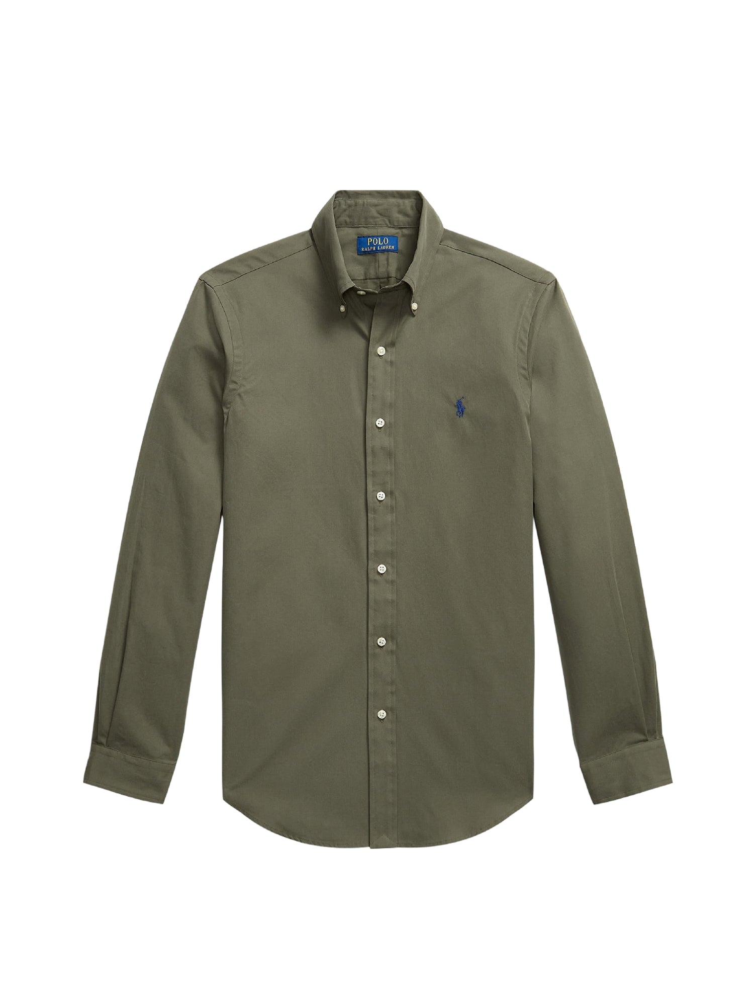 Chemise ajustée en popeline grattée - Ranger Green