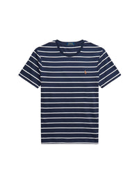 T-shirt Slim en coton doux rayé - Refined Navy & White